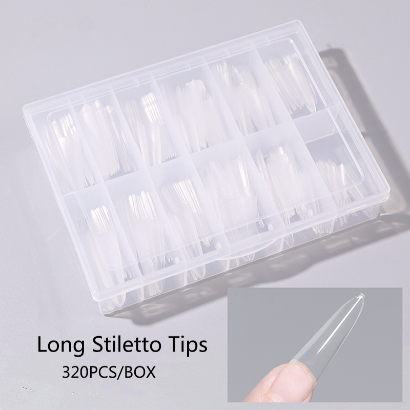Nail Tips With Curved-line